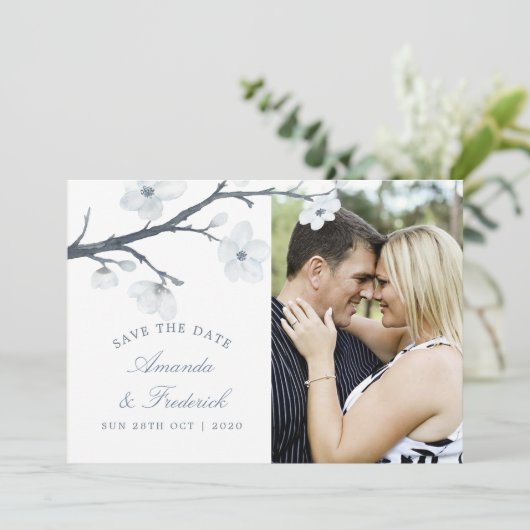 Cherry Blossom Wedding Save the Date (Staand voorkant)