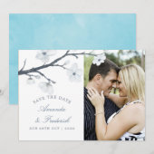 Cherry Blossom Wedding Save the Date (Voorkant / Achterkant)