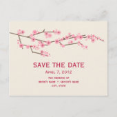 Cherry Blossom Wedding Save the Date Briefkaart (Voorkant)