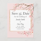 Cherry Blossom Wedding Save the Date Briefkaart (Voorkant)