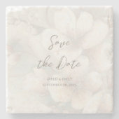 Cherry Blossom Wedding Save the Date Stenen Onderzetter (Voorkant)