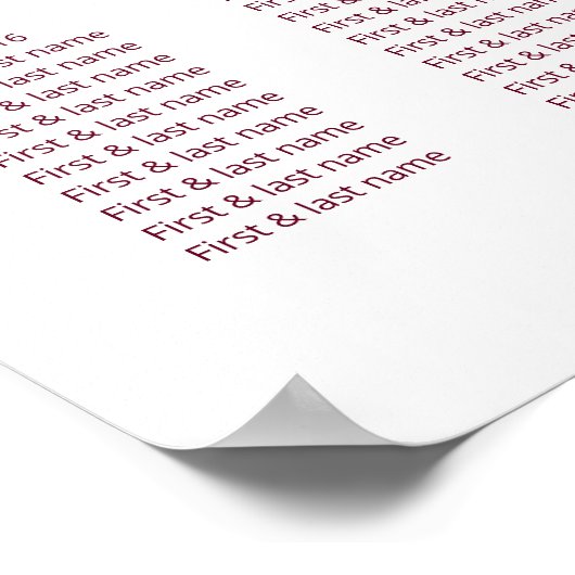 Cherry Blossom Wedding Seating Chart Poster (Hoek)