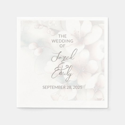 Cherry Blossom Wedding Servet (Voorkant)