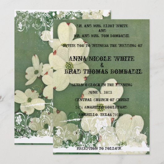  Cherry Blossom Wedding Uitnodiging (Voorkant / Achterkant)