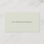 Cherry Blossom Wedding Visitekaartje donker (rood) (Achterkant)