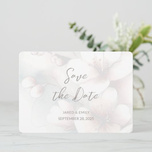 Cherry Blossom Wedding Voeg foto toe Bewaar de dat Save The Date (Staand voorkant)