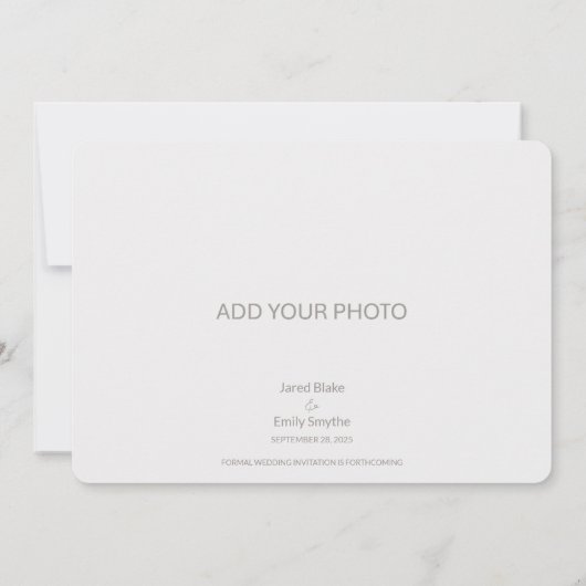 Cherry Blossom Wedding Voeg foto toe Bewaar de dat Save The Date (Achterkant)