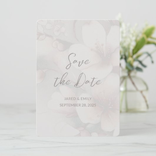 Cherry Blossom Wedding Voeg foto toe Bewaar de dat Save The Date (Staand voorkant)