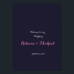 Cherry Blossom Wedding Welcome Poster<br><div class="desc">Cherry Blossom</div>