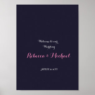 Cherry Blossom Wedding Welcome Poster