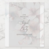 Cherry Blossom Wedding Wijn Etiket (Enkel label)