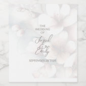 Cherry Blossom Wedding Wijn Etiket (Enkel label)