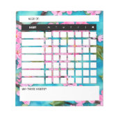 Cherry Blossom Weekly Habit Tracker Blocnote (Voorkant)
