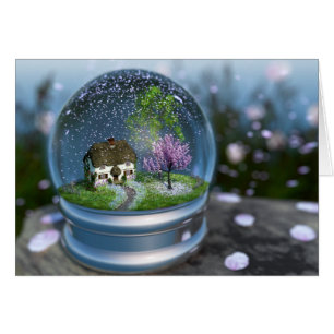 Cherry Blossom Wereldbol Card