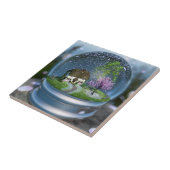Cherry Blossom Wereldbol Decorative Tile Tegeltje (Zijkant)