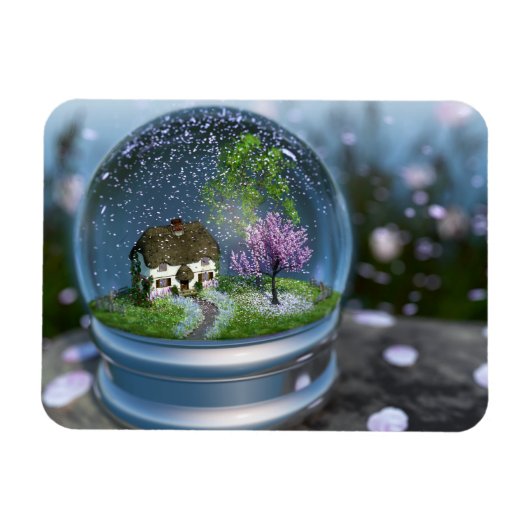 Cherry Blossom Wereldbol Flexible Magnet Magneet (Horizontaal)
