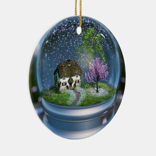 Cherry Blossom Wereldbol Ornament (Rechts)