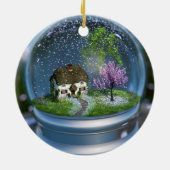 Cherry Blossom Wereldbol Ornament (Achterkant)