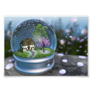Cherry Blossom Wereldbol Photo Print Foto Afdruk