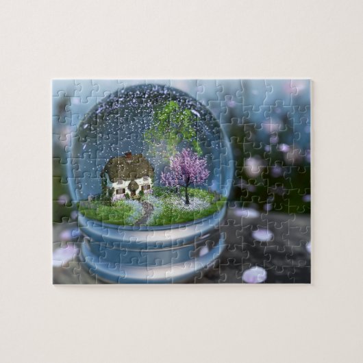 Cherry Blossom Wereldbol Puzzle Legpuzzel (Horizontaal)