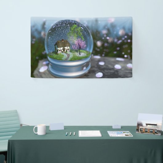 Cherry Blossom Wereldbol Spandoek (Beurs)