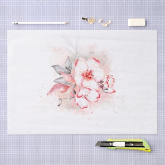 Cherry Blossom Whimsical Bouquet Tissuepapier (Craft)