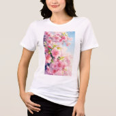 Cherry Blossom Whispers of Spring Tri-Blend Shirt (Voorkant)