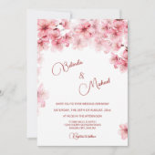  Cherry Blossom White  Wedding Kaart (Voorkant)