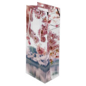 Cherry Blossom Wijn Cadeautas (Voorkant Gekanteld)