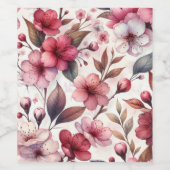 Cherry Blossom Wijn Etiket (Enkel label)