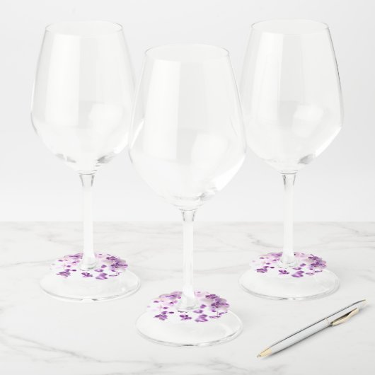 Cherry blossom wijnglaslabel (Set)