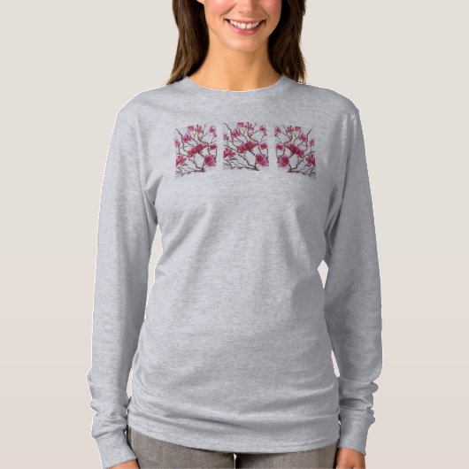 Cherry Blossom Womens Long Sleeve T-Shirt (Voorkant)