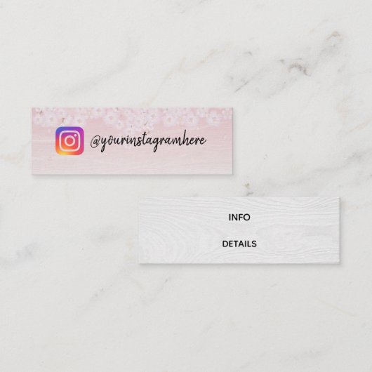 Cherry Blossom Wooden visitekaartje (Voorkant / Achterkant)