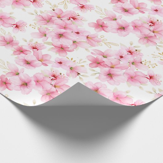 Cherry Blossom Wrapping Paper Cadeaupapier (Hoek)