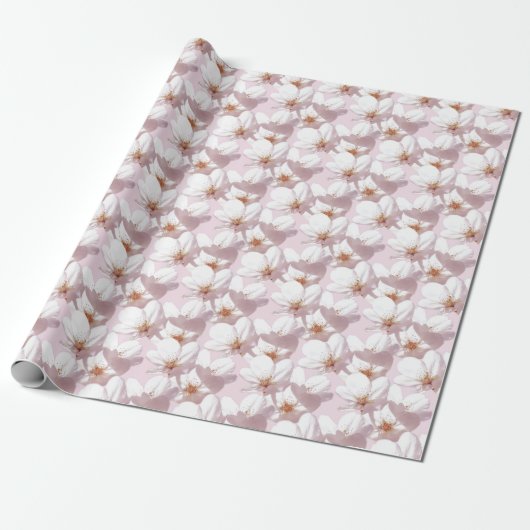 Cherry Blossom Wrapping Paper Custom Gift Paper Cadeaupapier (Uitgerold)