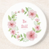 Cherry Blossom Wreath Scripture Zandsteen Onderzetter (Voorkant)