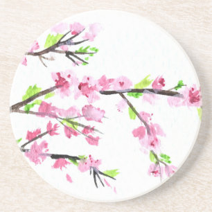 Cherry blossom zandsteen onderzetter