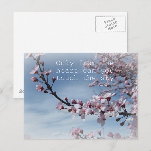 Cherry Blossom Zen Flowering Tree Post Card Briefkaart (Voorkant / Achterkant)