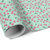 Cherry Blossom: Zomer Feestelijk Ontwerp Cadeaupapier (Rol Hoek)