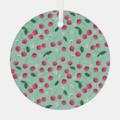 Cherry Blossom: Zomer Feestelijk Ontwerp Glas Ornament (Achterkant)