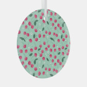Cherry Blossom: Zomer Feestelijk Ontwerp Glas Ornament (Voorkant Rechts)