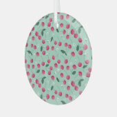 Cherry Blossom: Zomer Feestelijk Ontwerp Glas Ornament (Voorkant links)