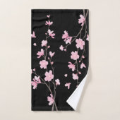Cherry Blossom - zwart Bad Handdoek (Handdoek)
