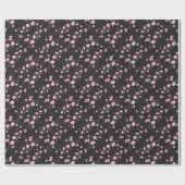 Cherry Blossom - zwart Cadeaupapier (Vlak)
