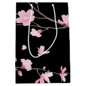 Cherry Blossom - zwart Medium Cadeauzakje (Voorkant)