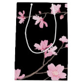 Cherry Blossom - zwart Medium Cadeauzakje (Achterkant)