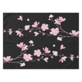 Cherry Blossom - zwart Tafelkleed (Voorkant (Horizontaal))