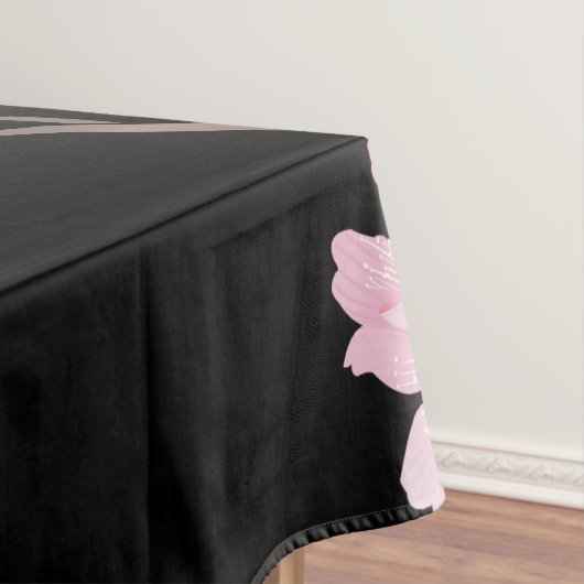 Cherry Blossom - zwart Tafelkleed (Voorbeeld)