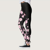 Cherry Blossom | Zwarte roze Floral Leggings (Links)