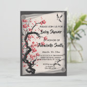  Cherry      BlossomBaby Shower Kaart (Staand voorkant)